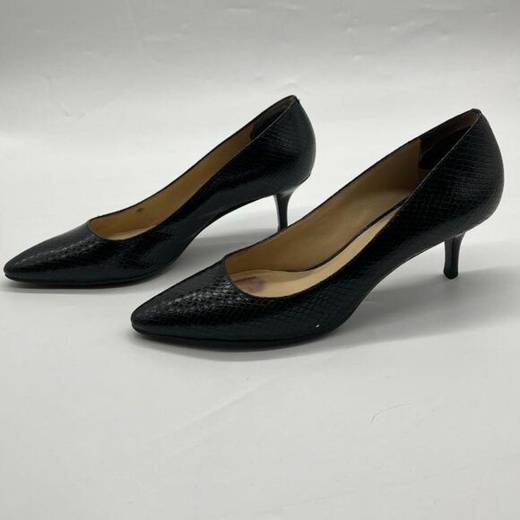 Cole Haan Air Miranda Black Snake Print Pump 8B 8 GUC - Picture 5 of 11